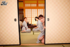 【VR】【Fitch高画質8K肉感VR】 めちゃ欲求不満のほろ酔い巨乳妻3人と民宿で相部屋！ 波多野結衣 菊乃らん 推川ゆうり(cid)