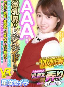 【VR】AAAカップ微乳界のレジェンド！「乳首がとっても感じちゃうから、こねくり回してほしいの」セイラの乳首を徹底的につまんで！引っ張って！ローション塗って！自分でも乳首弄り！感じすぎて震えちゃう！…(h_1127vovs00327)
